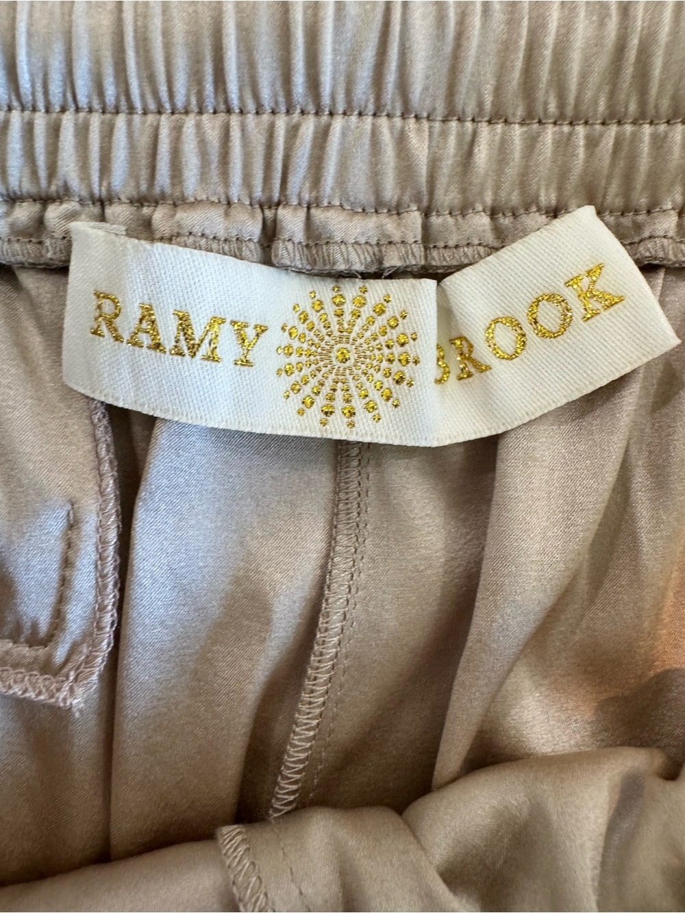 Ramy Brook Cropped Drawstring Tapered Pants - Tan - Picture 6 of 7
